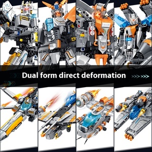NEU FC9313-9316 Schlacht schiff Mech Double Shape Deformation Robot Modell 1:72 Kunststoff Bausteine Spielzeug für Kinder - Product Image 2