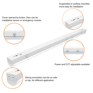 ไฟแบตเตอร์ไลท์ LED แถบเส้นตรงแบบปรับได้ CCT & wattage ได้รับความนิยมในร้านค้าพร้อมรีโมทสีขาว & การควบคุมด้วยเสียงผ่าน WiFi - Product Image 3