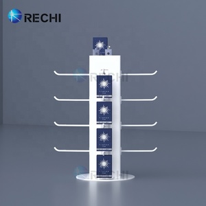 RECHI Custom Design Counter Rotierendes Acryl-Handy zubehör Retail Display Stand Rack mit Metall haken für Ladegerät/Adapter - Product Image 2