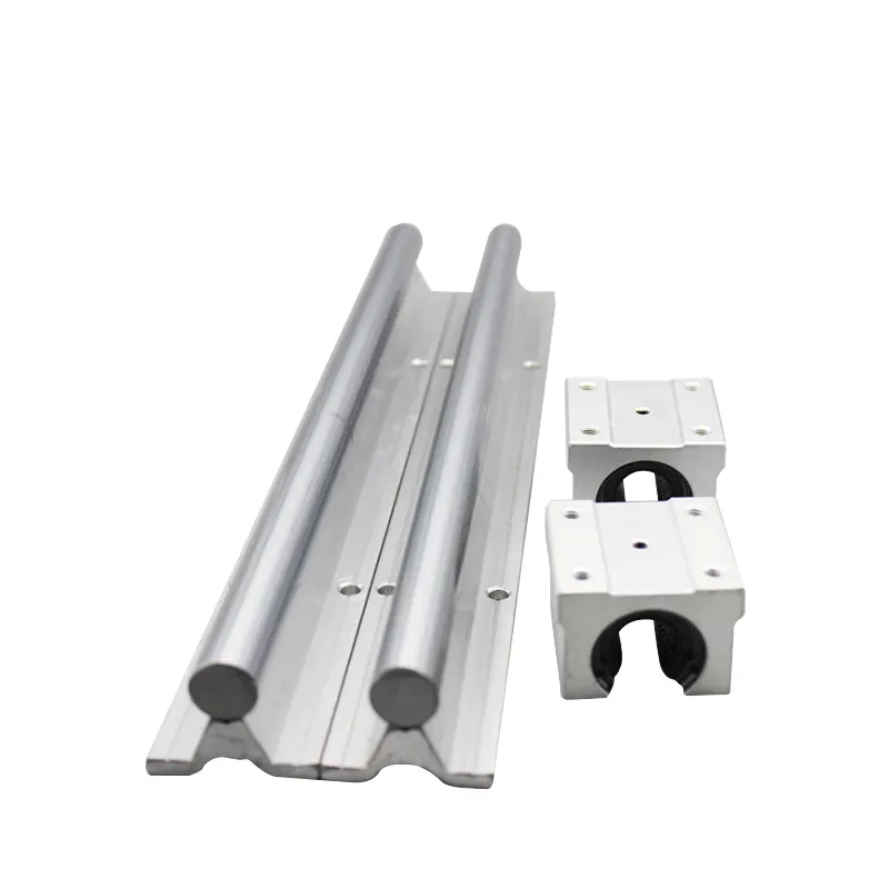 Riel cilíndrico de aluminio SBR16 con guía de movimiento lineal de eje 4 piezas SBR bloques de rodamiento lineal para Kit CNC