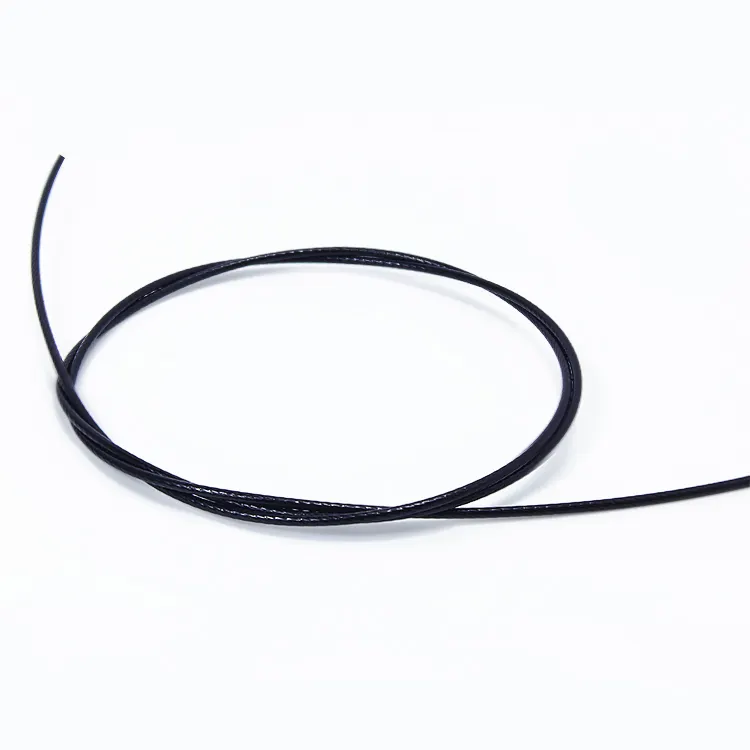 Cable de gimnasio recubierto de PVC negro, cuerda de alambre de acero PU con acero inoxidable