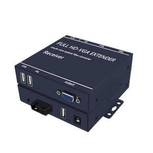 <strong>VGA</strong> <strong>Extender</strong> 20KM Over Fiber Optics with USB Mouse and Keyboard KVM Optical Transceiver Over Local Area Network - Product Image 6
