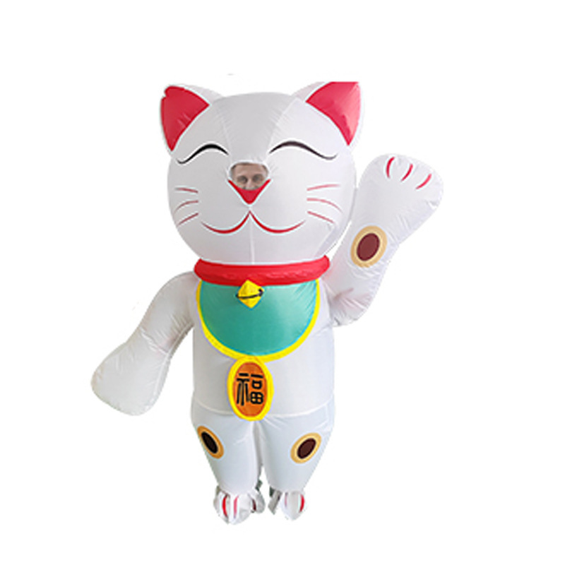 Fz2335 : Chat porte-bonheur, symbole de richesse et de prospérité, 155-190 cm.