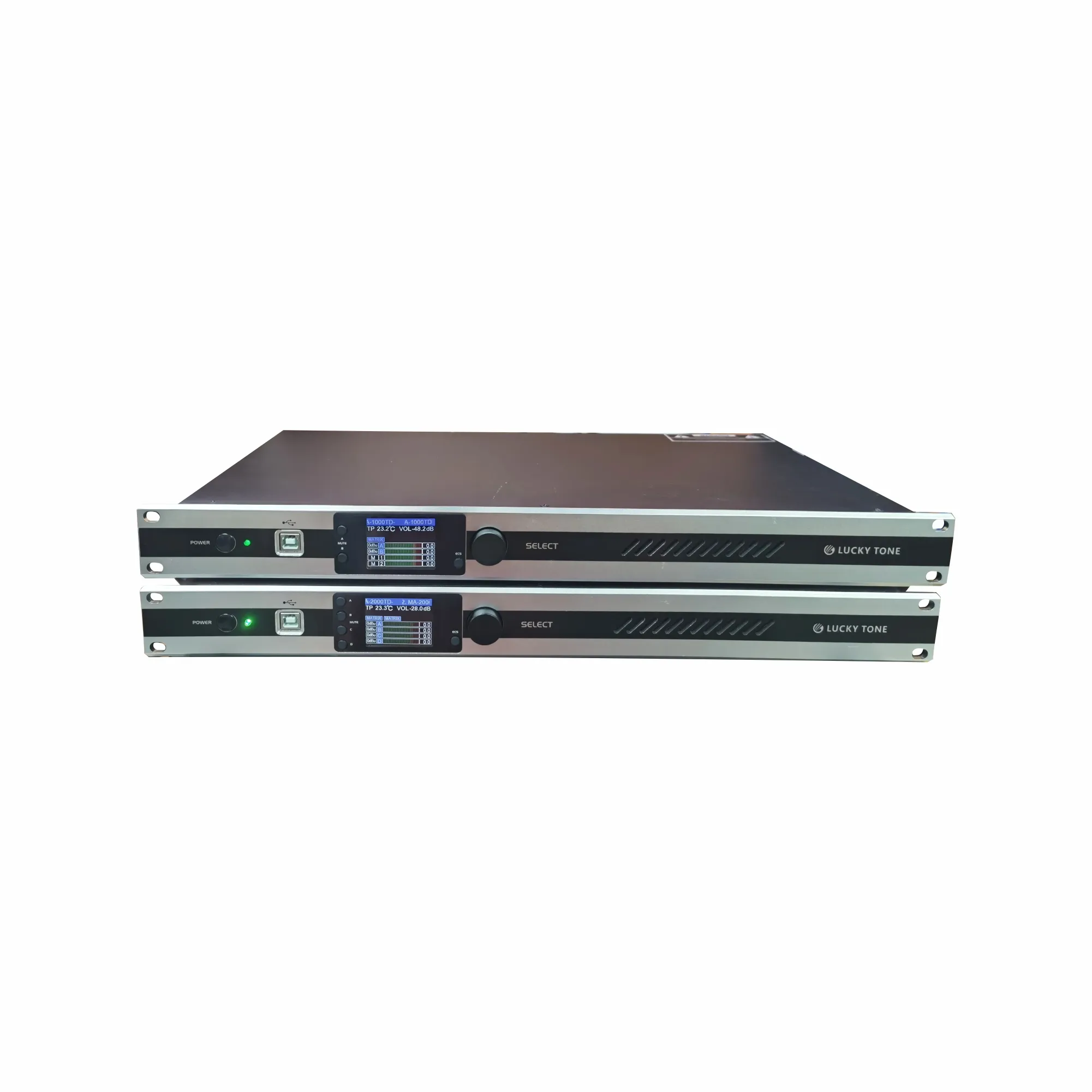 Placa amplificadora T Professional 2 canais 2x500W DSP Classe D Karaokê Voice DSP Mixer Digital Amplificador de potência