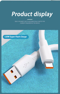 120W/6A bold flaş şarj, hızlı şarj/veri iki-in-one USB veri kablosu IP, tip-c, mikro tek telli tam uyumlu - Product Image 6