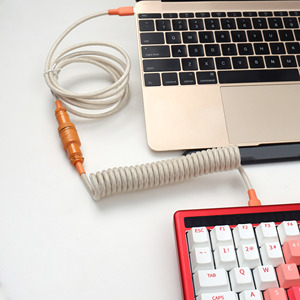 Keyboard Type c to Usb c Aviation Coiled <strong>Cable</strong> Keyboard Usbc Aviation Coiled <strong>Cable</strong> Coiled Usb c <strong>Cable</strong> - Product Image 5