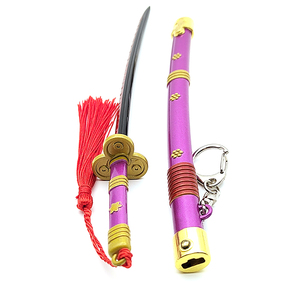 Özel Mini kılıç Metal mor Mini sihirli kılıç anahtarlık küçük Anime kılıç tek parça roronoa zoro için - Product Image 1