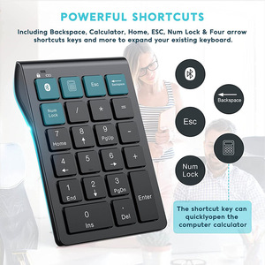 Rechargeable Abs 22 Keys Teclados Numericos Bluetooth Number Pad <strong>Numeric</strong> <strong>Keypad</strong> for Mac - Product Image 3