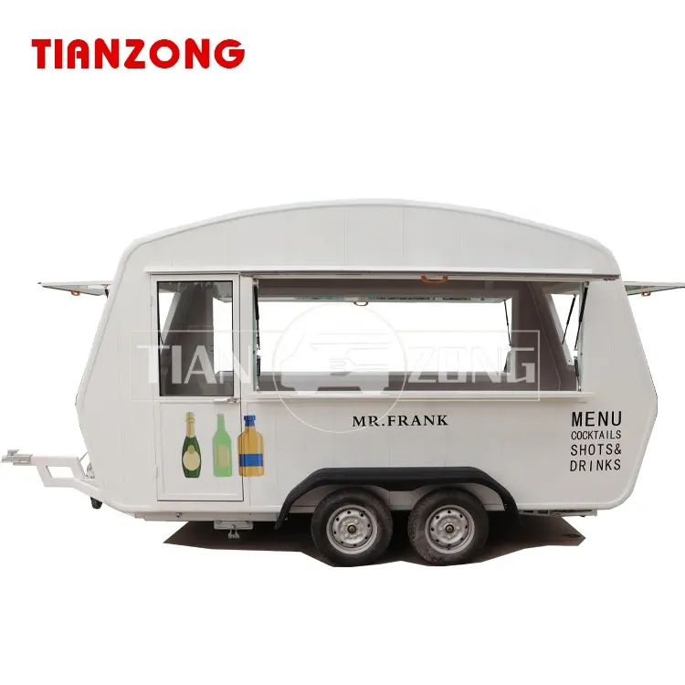 Tianzong T13 Hotdog Cart Eis Food Truck voll ausgestattete Erfrischung getränke mobile Küche Food Trailer