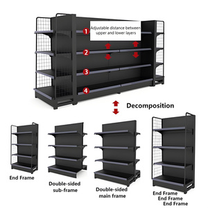 Tùy chỉnh chất lượng hàng đầu hiển thị Kệ bán buôn <span class=keywords><strong>2025</strong></span> Gondola kệ đơn hoặc đôi bên siêu thị kệ - Product Image 5