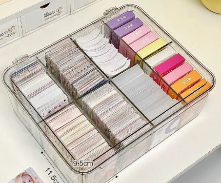 8-panel card storage box