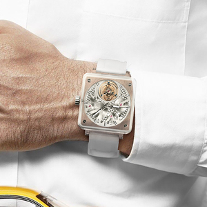 AESOP Tourbillon orologio meccanico movimento manuale quadrato cassa trasparente orologio con cinturino in Silicone - Product Image 2
