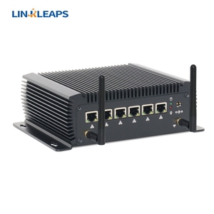 Linkleaps <strong>Excellent</strong> Quality Embedded Fanless Industrial Mini PC 6 GbE <strong>LAN</strong> Low Power I5-8260U Processor Industrial Mini Computer