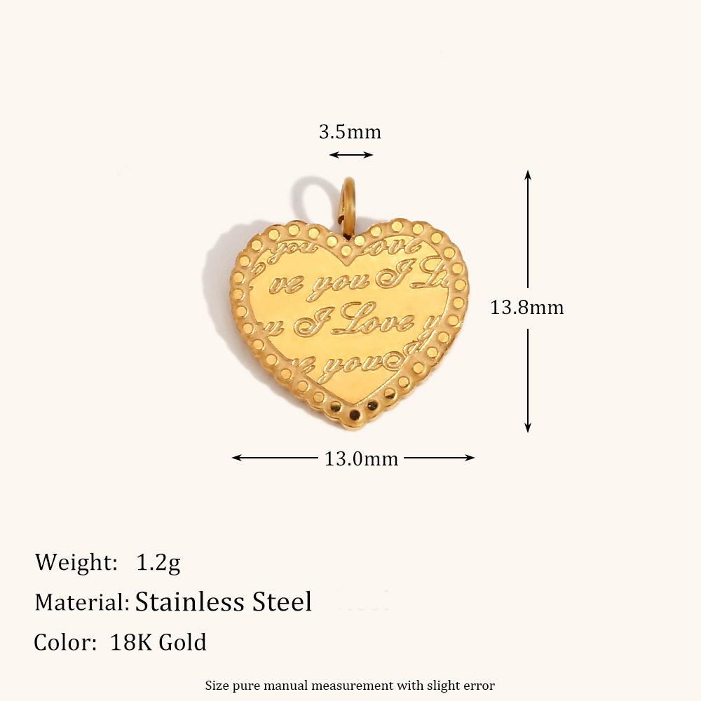 Pendentif amour plan texte