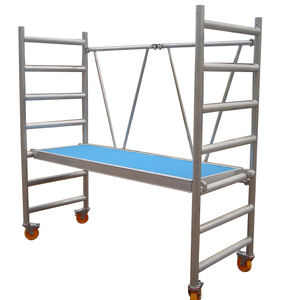 Andamio de sistema móvil ligero, plataforma de trabajo plegable de fibra de vidrio y aluminio, tablón robusto - Product Image 1