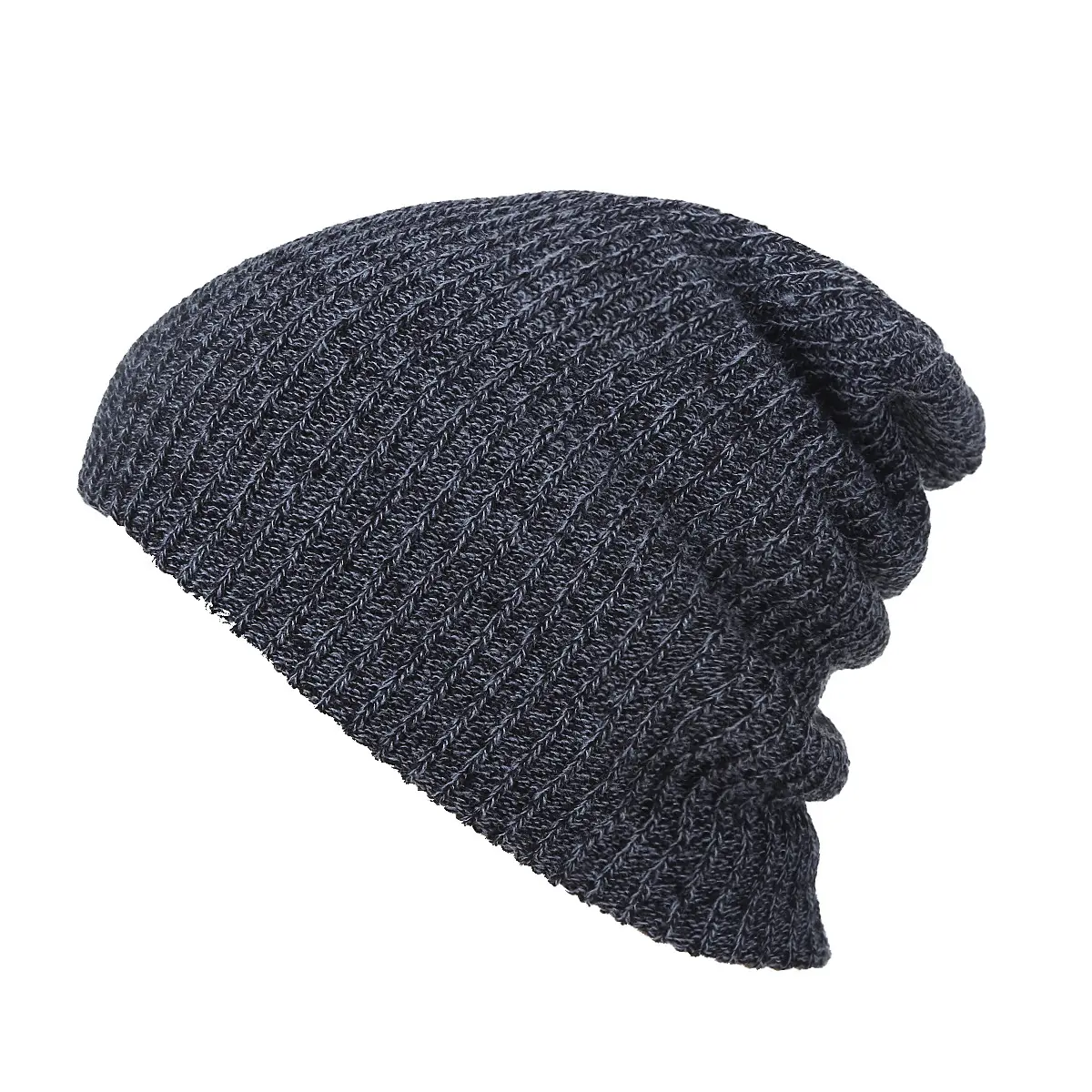 Bonnets tricotés en laine chaude d'hiver de haute qualité, Logo vierge personnalisé pour hommes, bonnet tricoté à rayures