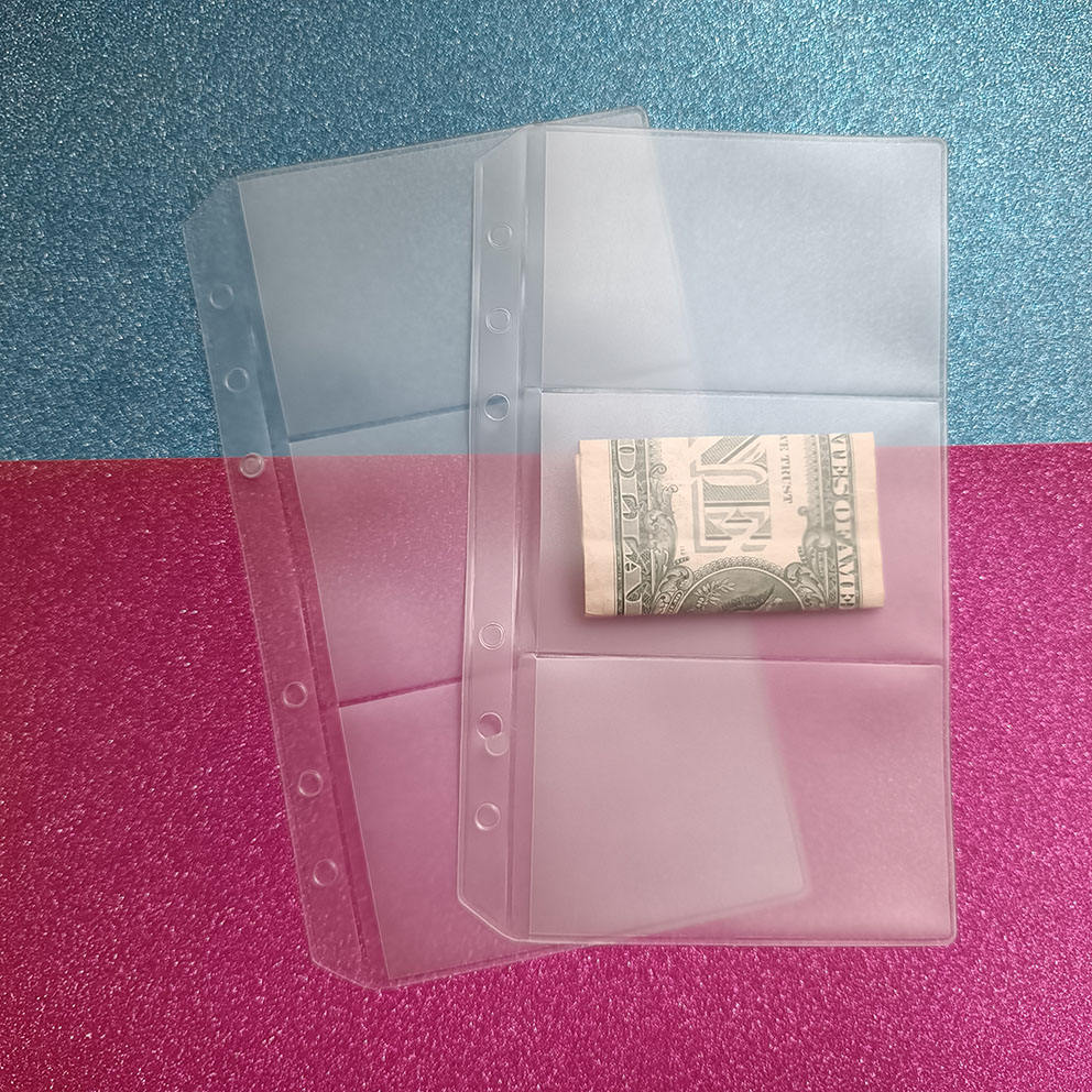 Enveloppe givrée transparente à 3 fentes