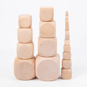 קוביות עץ ריקות מעוגלות 1 בלוקים מרובעים מרובע לא גמור 25 מ "מ קוביות עץ קטנות עם פינות עגולות לפרוייקטים - Product Image 6