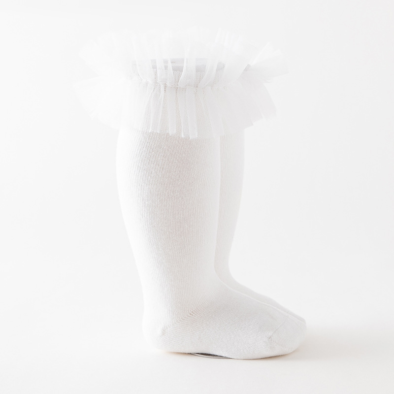 Blanco bebé niño niña ruffle Boot Calcetines