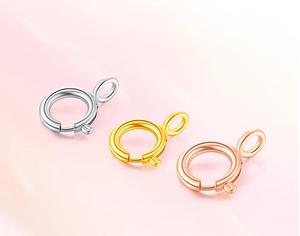 K Gold Spring Ring <strong>Clasp</strong> <strong>Manufacture</strong> 22K\18K\14K\10K\9K\925 Silver\<strong>Brass</strong> Spring Ring <strong>Clasp</strong> OEM Customization - Product Image 3