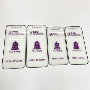 ESD Anti şok beş güçlü toz geçirmez HD temperli cam ekran koruyucu iphone 16 pro max film - Product Image 6