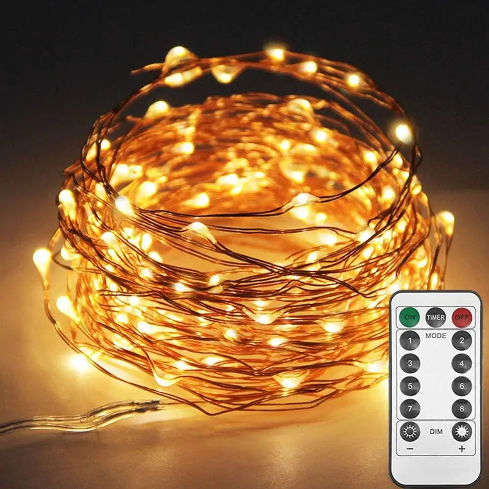 LED Copper Wire String Lights USB Plug-in Fairy Lights with 