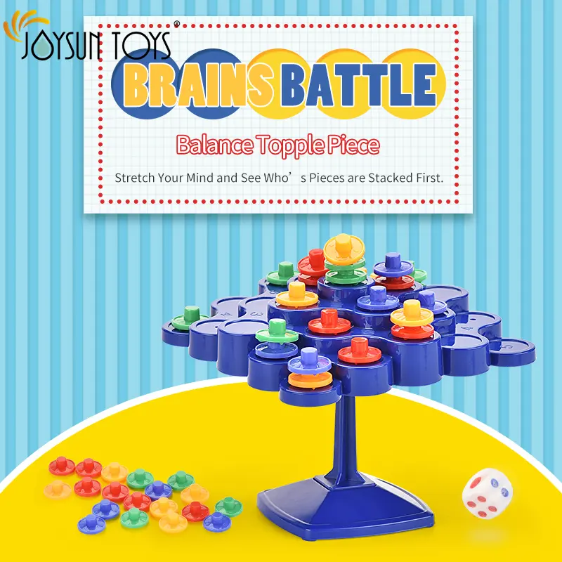 Brains battle for Balance topple piece brain teaser family game