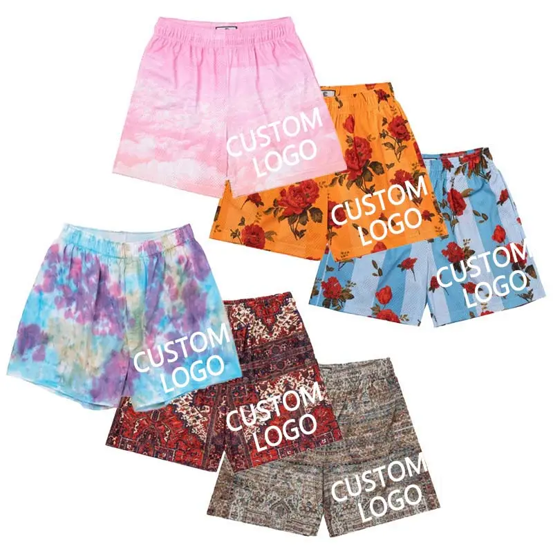 Wholesale custom logo pattern size EEE mesh shorts breathable sports pants beach eee basic shorts