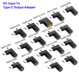 ノートパソコン電話用電源アダプター,USB-CタイプC,直角PD 65W DCメス7909 7406 5521 5525 4506入力 - Product Image 1