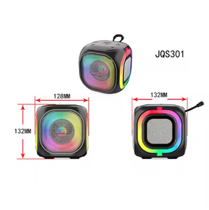 JQS301定制便携式可充电无线迷你发光二极管扬声器MP3播放器智能手机小圆形蓝牙便携式扬声器 - Product Image 5