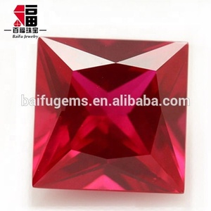 Fabbrica all'ingrosso rubino taglio principessa taglio quadrato corindone sintetico 2*2mm a 10*10mm 5 # corindone rubino o naturale - Product Image 2