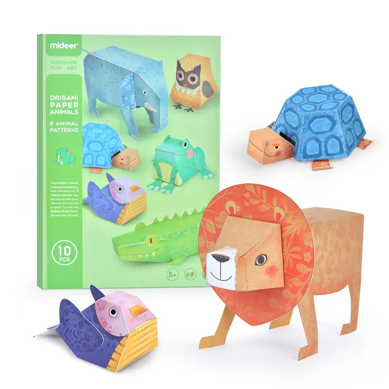 3D động vật Giấy origami Kit cho trẻ em, dễ dàng Origami giấy nghệ thuật giáo dục nghệ thuật và hàng thủ công cho trẻ em trai và cô gái mới bắt đầu trẻ em