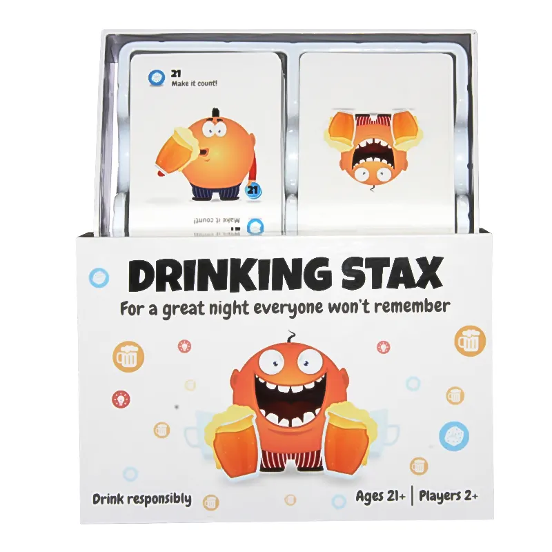 Custom 54 Drinken Kartonnen Bordspel Dek Afdrukken Gemaakt Drinkdoos Volwassen Seksbord Anime Maak Je Eigen Drinken Kaartspel