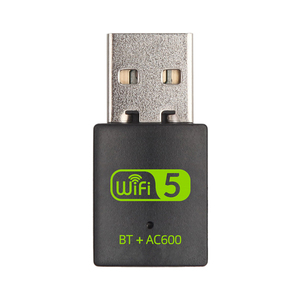 600Mbps dual band USB wifi adaptörü ağ kartı mavi diş BT 5.0 USB Wifi program kilidi 2 in 1 RTL8821CU yonga seti - Product Image 1
