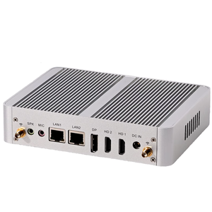 Barato sin ventilador mini pc 12th Gen Intel N100 CPU dual LAN computadora de escritorio caja de aleación de aluminio cepillado - Product Image 1