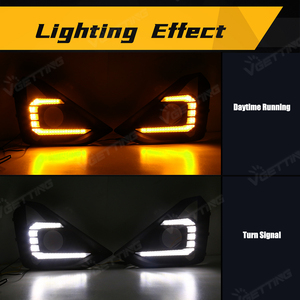 フロントフォグライトカバーLED DRL Isuzu DMax 2024 2025昼間ランニングライトターン信号ヘッドライト12V - Product Image 3