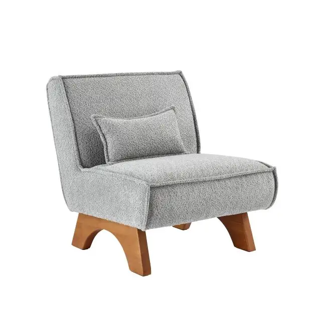 New arraivls Modular Moderno Sofá Sherpa Tecido Único Sofá com Pillow Accent Armless Cadeira Móveis sofá