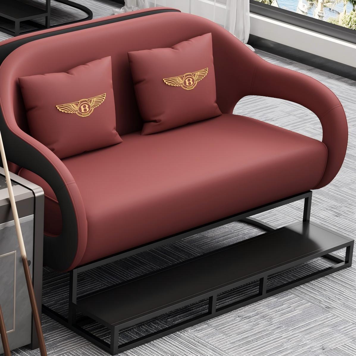 Love sofa (burgundy and black)