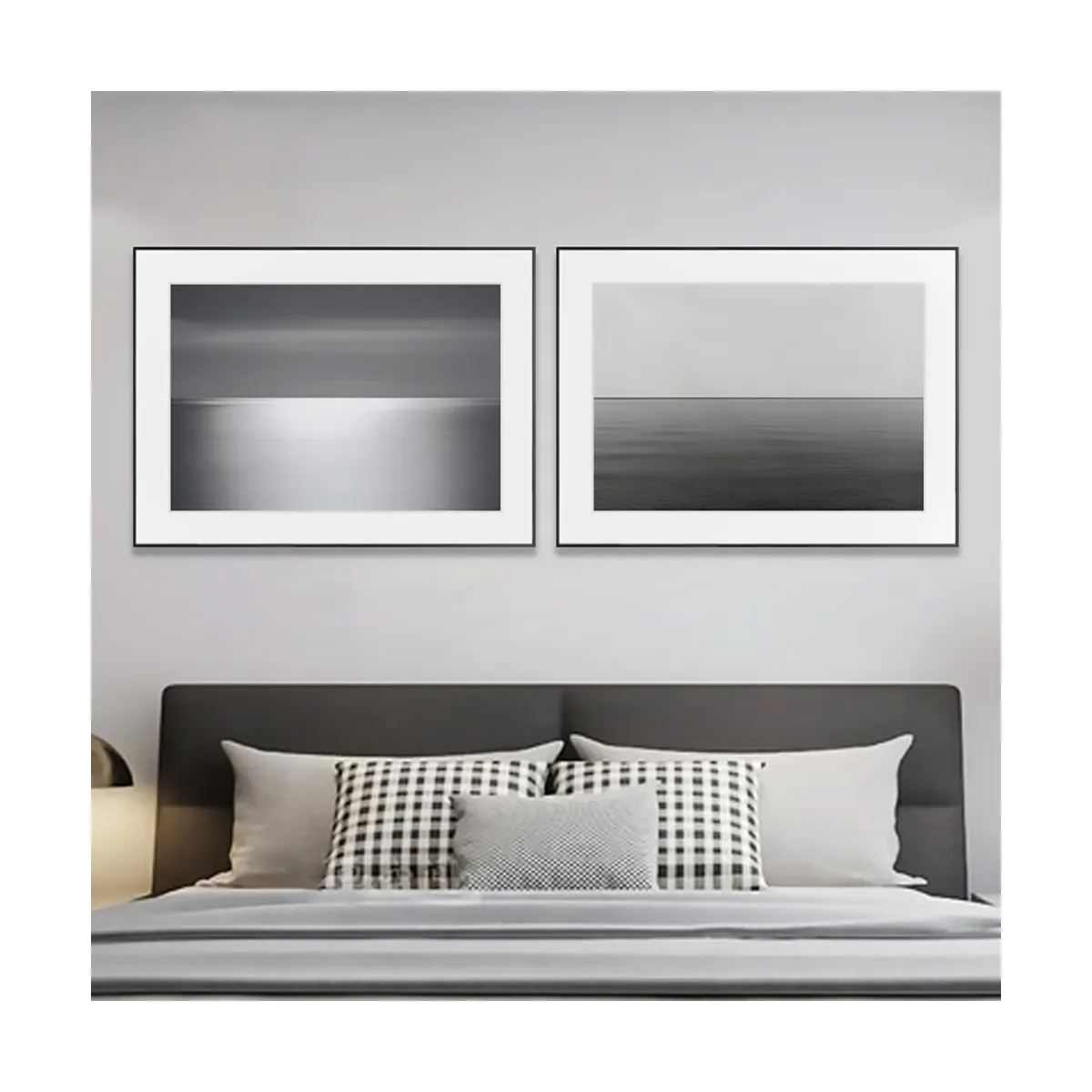 Black and white abstract landscape decoration painting bedroom modern Nordic minimalist living room wall decoration painting