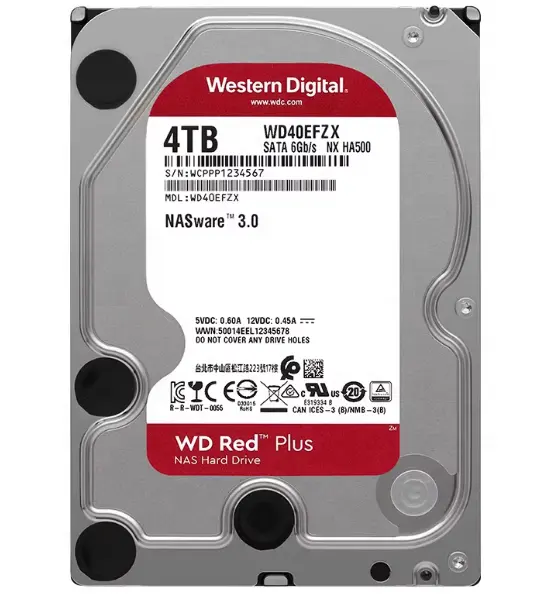 最高品質のWes tern WD40EFZX Red Disk PLUS垂直磁気記録NASネットワークストレージハードディスク4T