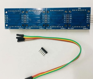 MAX7219 modulo a matrice di punti microcontrollore 4 In un Display con linea 5P LED rosso/blu/verde display vendita calda