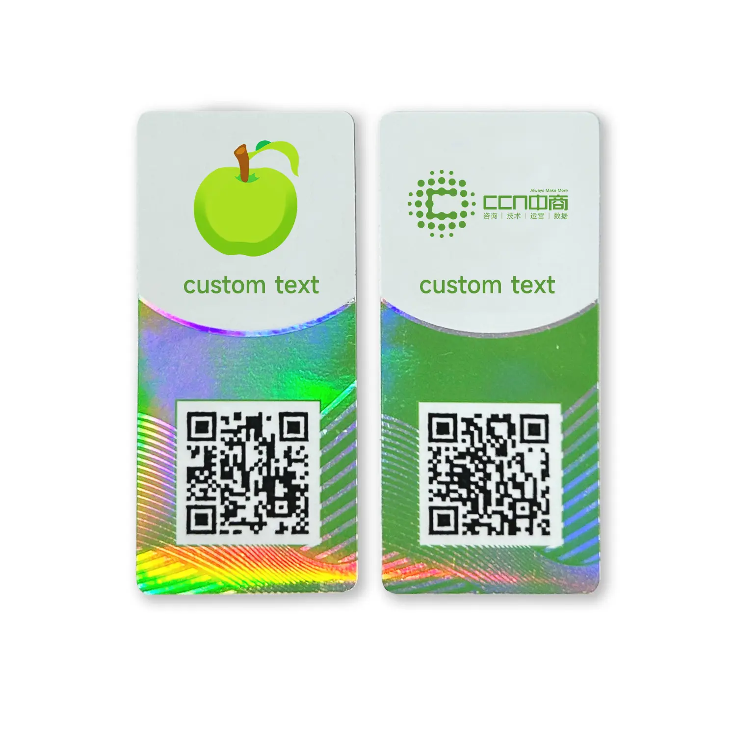 Amplamente utilizado em roupas, calçados, produtos de saúde Tag personalizado Qr Code Stickers
