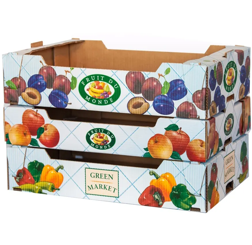 도매 건장한 마분지 배송 야채 과일 판지 포장 상자 보장 품질 과일 상자
