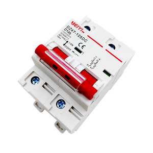 Entrega rápida BEIYI alto cobre MCB interruptor DC 1000V 10ka DC disyuntor 125a 2 polos con CE - Product Image 6