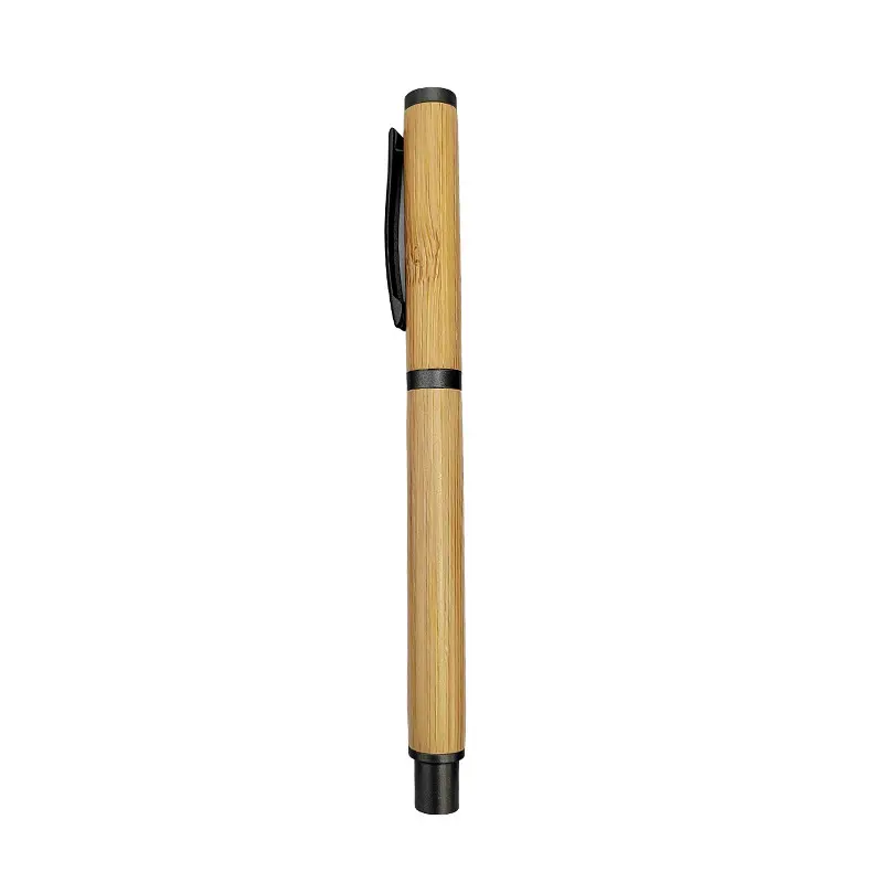 Оптовая продажа, экологически чистые ручки унисекс из бамбука, заглушки, ручки для подписей для бизнеса и офиса