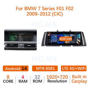 Android 14 10.25&quot; 12.5&quot; MTK 8581 Car Multimedia Player for <strong>BMW</strong> 7 Series F01 F02 2010-2015 Wireless Carplay GPS Navigation - Product Image 3
