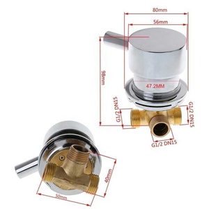 <strong>G1</strong>/2&quot; Hot &amp; Cold Water Mixing Valve Thermostatic Mixer Two in &amp; One Out Faucet for Shower Room - Product Image 4