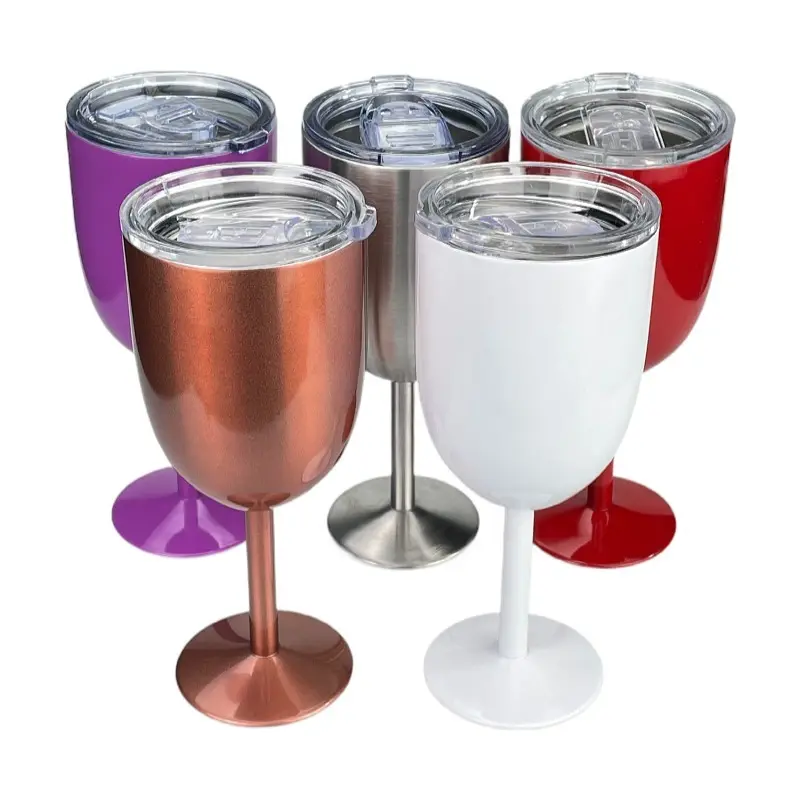 10oz in acciaio inox doppia parete sottovuoto bicchiere di vino rosso bianco calice infrangibile tazza di champagne