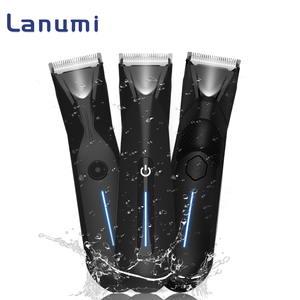 Lanumi l609 người đàn ông của cơ thể tông đơ Trọng lượng nhẹ LCD mặt cơ thể chân tóc Remover với loại C sạc gốm lưỡi - Product Image 1