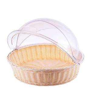 <strong>PC</strong> <strong>Dome</strong> <strong>Cover</strong> Movable Food <strong>Cover</strong> Clear Plastic Round Bread Food Roll Top <strong>Cover</strong>